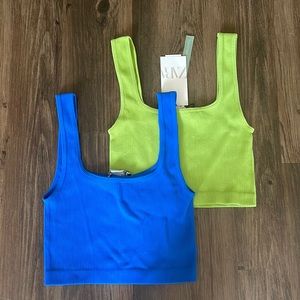 NWT - Zara Ribbed Crop Tops